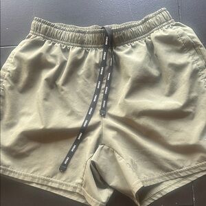 Gymshark Khaki Shorts with Elastic Waistband